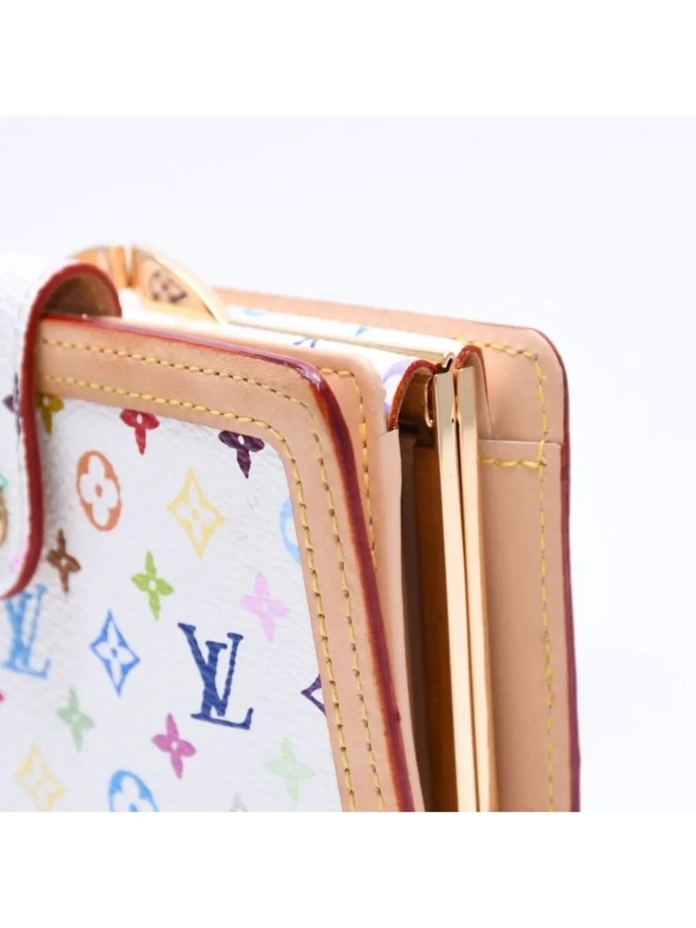 Louis Vuitton Portefeuille Vienois Bifold Wallet Monogram Multicolor White